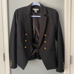 H&M Black Blazer with Gold Buttons